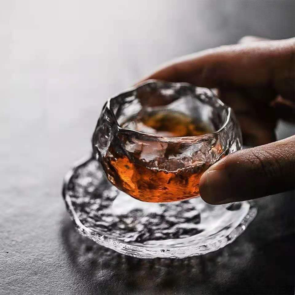 日式玻璃茶具套装琉璃杯品茗小茶杯白酒杯主人杯茶杯玻璃壶承茶台