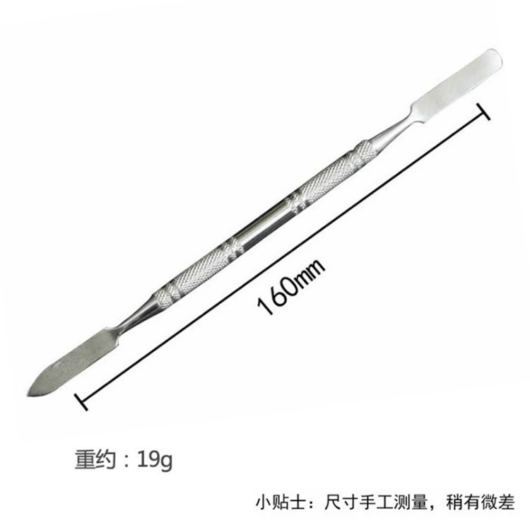 Стainless Steel Makeup Spatula 16 cm, dual-ended skin wax & color-mixing tool