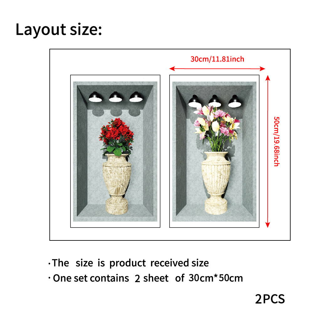 JS-N1128 盆栽3D立体假窗户