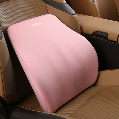 Lumbar Support, Car Cushion — Headrest - pink-lumbar-pillow