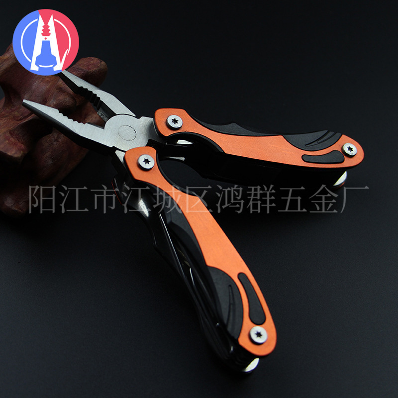 多功能电工尖嘴钳 剪线压接钳五金工具 不锈钢组合工具折叠钳