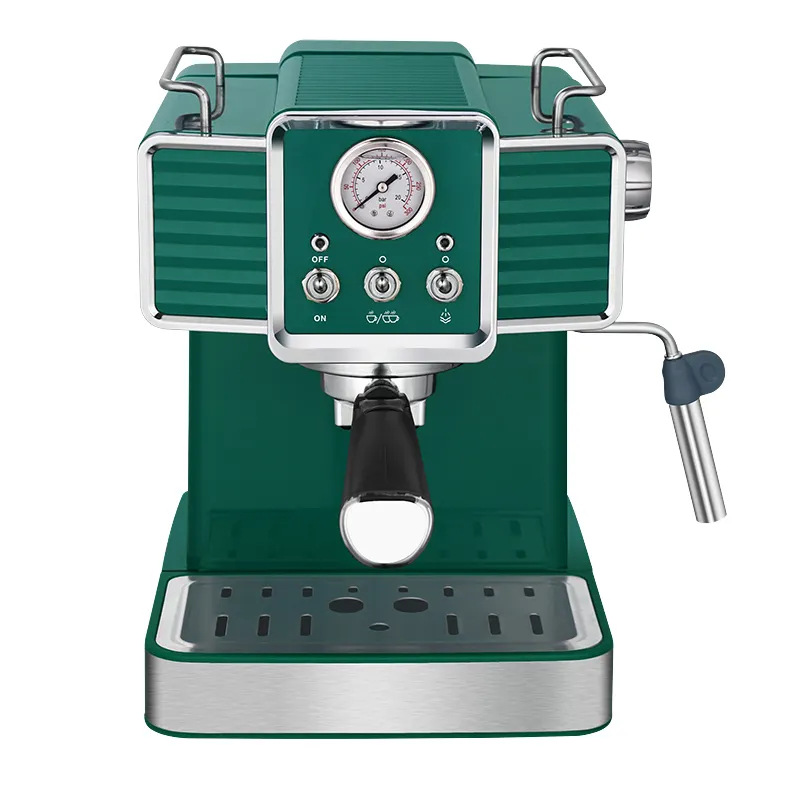 1.5L semiautomático máquina de café espresso tipo de presión de cuerpo de acero inoxidable máquina de café espresso electrodomésticos transfronterizos