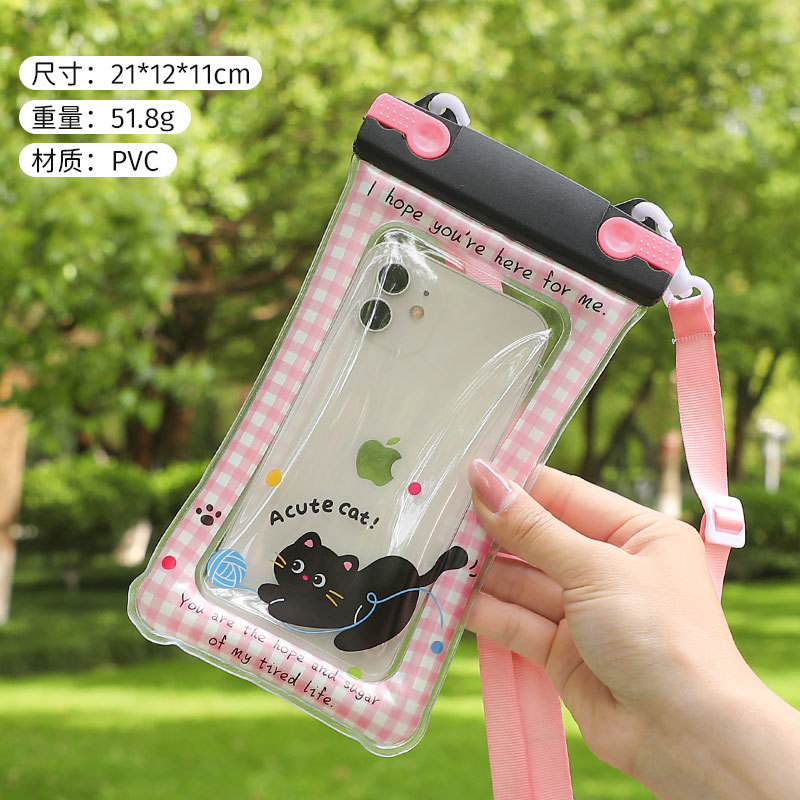 Funda impermeable para teléfono móvil, funda protectora para deportes al aire libre, funda para teléfono para selfies y natación, funda flotante con seguridad para colgar del cuello, venta al por mayor.