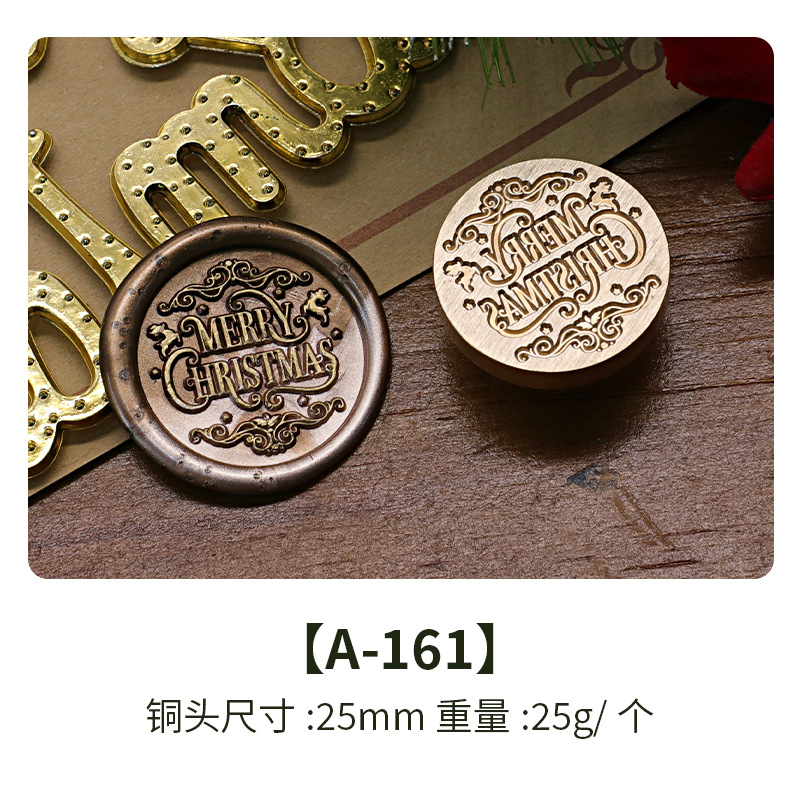 Color europeo fuego pintura sello nuevo Navidad Serie 2 cobre cabeza vacaciones cumpleaños regalo sobre de embalaje tarjeta felicitación