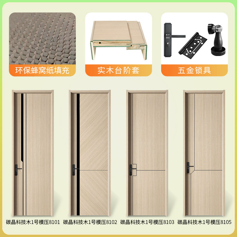 碳晶实木门室内门复合卧室门食品级PET门隔音房间门免漆门碳纤门|undefined