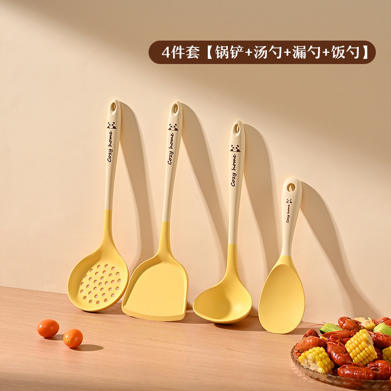 Pinpinyou シリコーンスパチュラ食品グレードノンスティックスパチュラ高温耐性調理スプーン家庭用キッチン用品セット|undefined