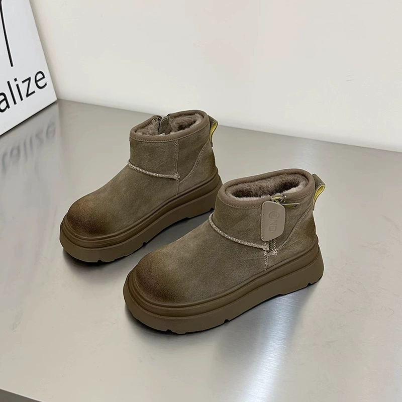 Keep warm non-slip matte low boots, 2024 years