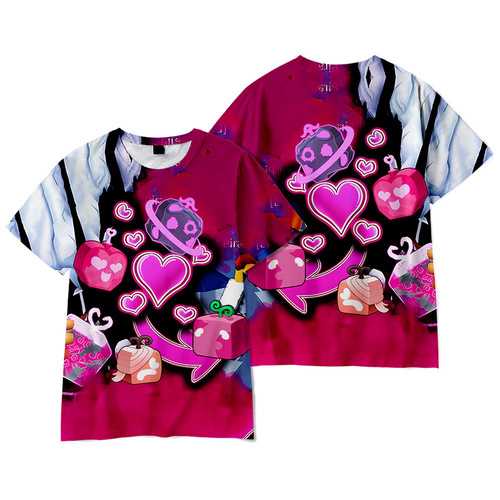  Cross-border New Product ROBLOX Game Blox Fruits Short Sleeve T-Shirt for Adults and Children 3D Printing