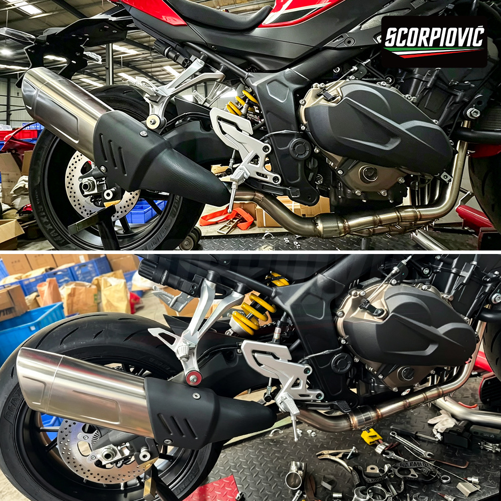 Motorcycle exhaust pipe suitable for Qianjiang Sai 600 680CC, stainless steel front section, original factory diameter, non-destructive installation