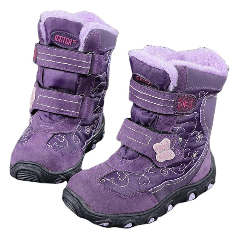 Botas de nieve para niños, cálidas y de suela plana, directamente del fabricante, venta al por mayor y al por menor, estilo princesa, antideslizantes.