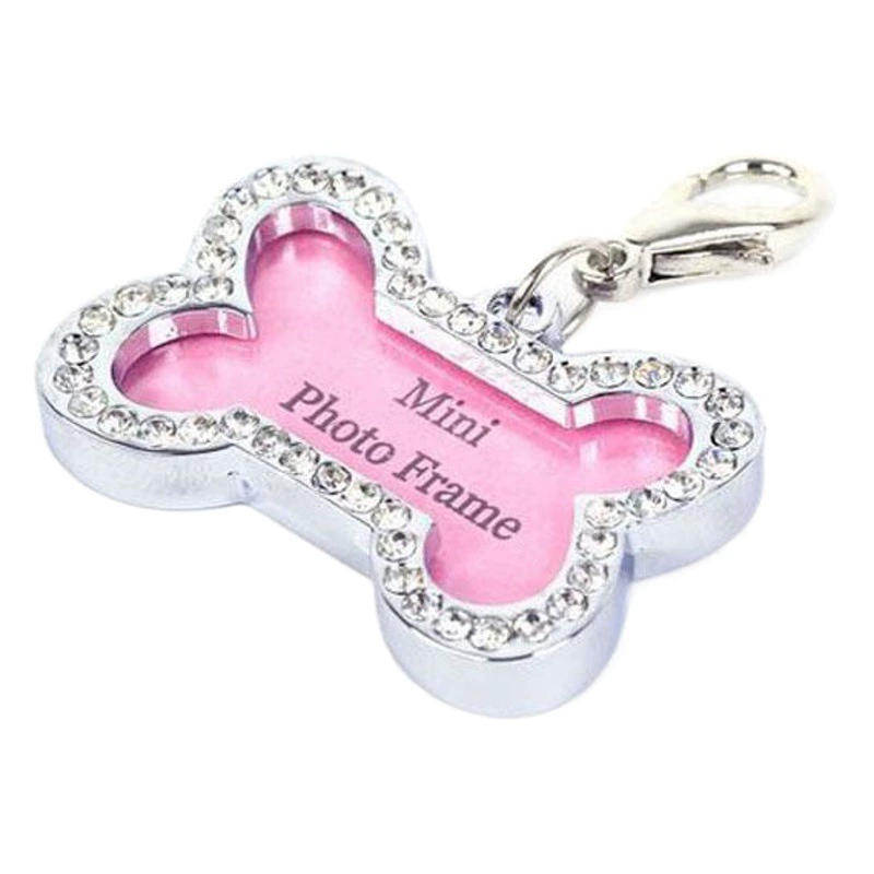 Трансграничный идентификационный брелок для собак и кошек, защита от потери, DIY-подвеска в форме сердца с ручной гравировкой, круглый бриллиантовый кулон, бирка для питомца, именная табличка для животных