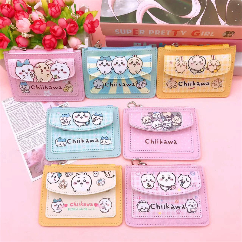 新しい漫画小銭入れカードホルダーかわいい Jiyikawa Usachi Xiaoba マルチカードスロットポータブルカードホルダールーズウォレット|undefined