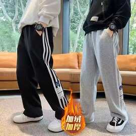男童裤子秋冬款休闲裤2024新款秋装中大儿童男孩加绒卫裤运动裤潮