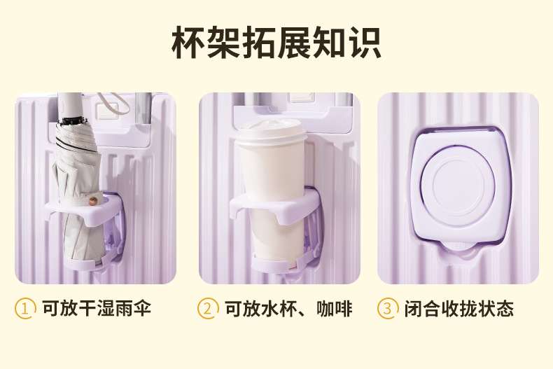 1901Rainbow colored luggage-Fashion Package