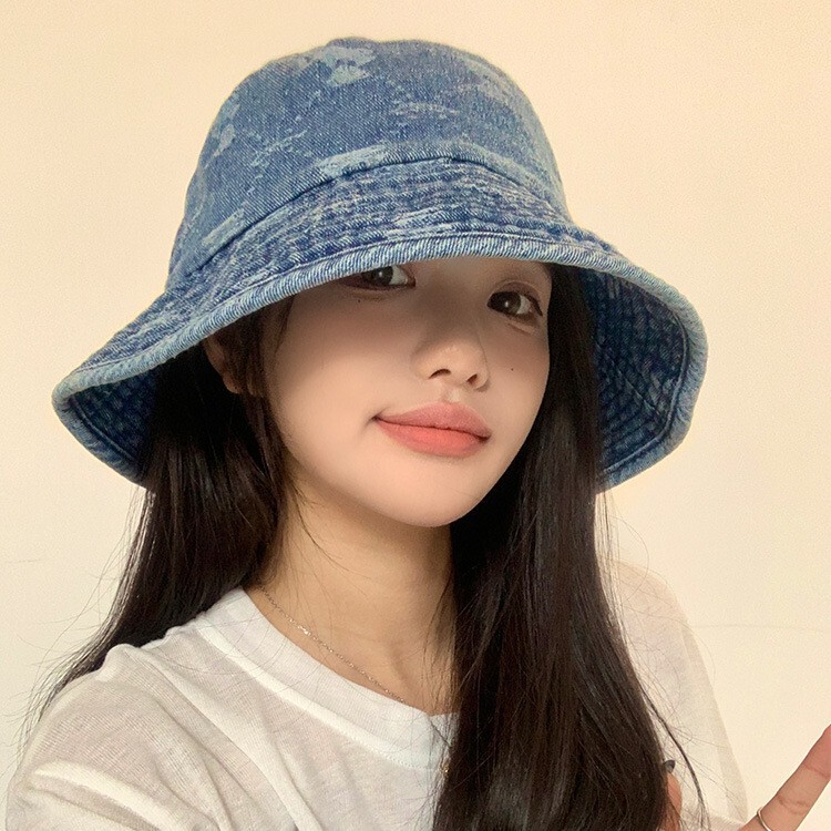 夏の新しい多用途帽子女性のレトロなカウボーイベア漁師帽子韓国スタイルの新しい顔が見える小さな盆地帽子バケットハット|undefined
