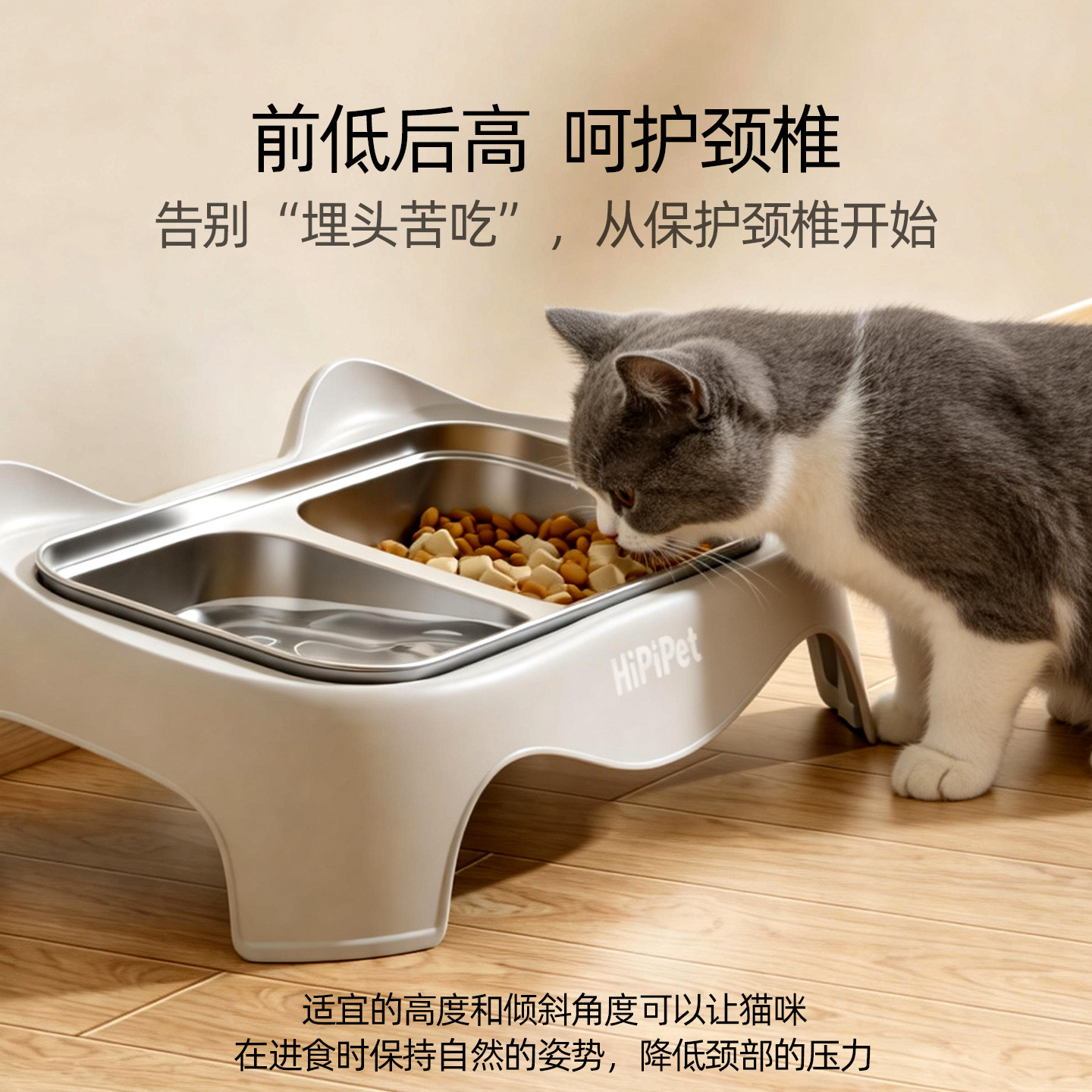 Mascotas de acero inoxidable doble tazón cubiertos de alimentación de alimentos alimentadores de agua para perros y gatos artículos para el hogar