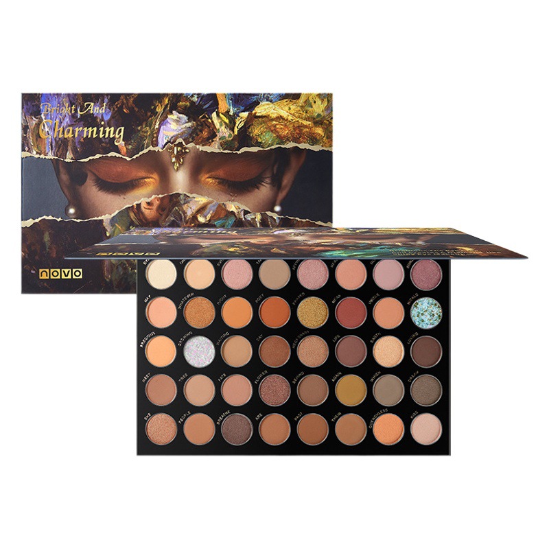NOVO smart eyes art forty-color eyeshadow plate Matte Pearlescent earth color pink delicate clothing 5363