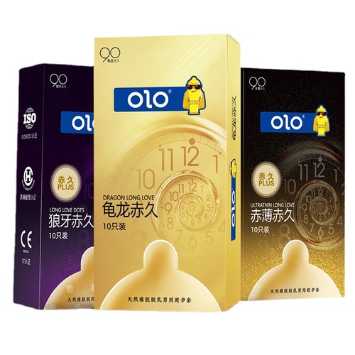 OLO condoms long-lasting PLUS large particle hyaluronic acid ultra-thin condoms sexy adult sex products wholesale
