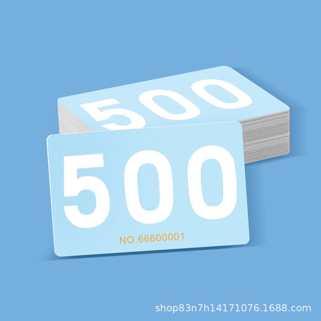 Tarjeta de chip esmerilado PVC resistente al desgaste sala de ajedrez código simbólico especial fichas de plástico Mahjong valor facial