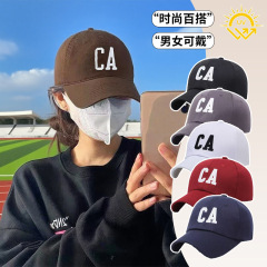 春秋款韩版情侣棒球帽潮流网红同款刺绣字母显脸小简约百搭鸭舌帽