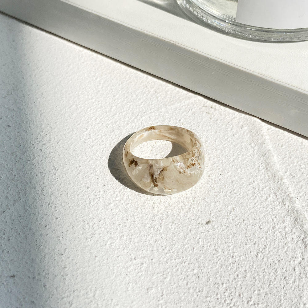 wholesale simple geometric rendering resin ring