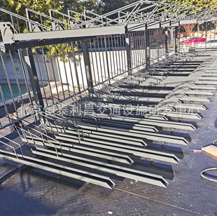 Beijing Hengtai Carbon Steel Double-Layer Stereo Bicycle Parking Rack Non-Motorized Vehicle Parking Rack Provides Rental Services
