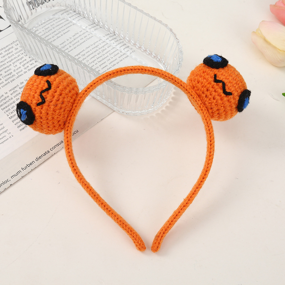 195g Weight Hair Band Hair Accessories Type 1 Piece Quantity Holiday, Festival Occasion yarn Material Halloween Festival Pumpkin, Snowman, Skull Pattern Women's Gender Cute Style Halloween Cute Women's Pumpkin Snowman Skull Yarn Hair Band 7