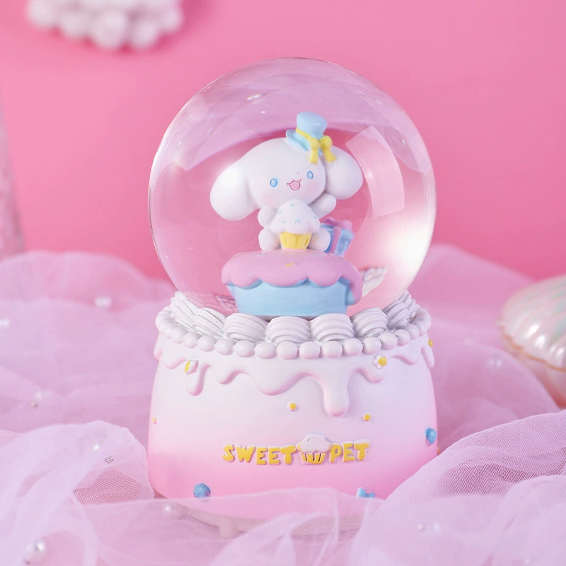 Минифигурка из мультфильма, кукла, светящийся стеклянный мяч для водного поло, музыкальная шкатулка