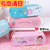 Cartoon double-layer capacious pencil case, cute high quality storage box for elementary school students, wholesale