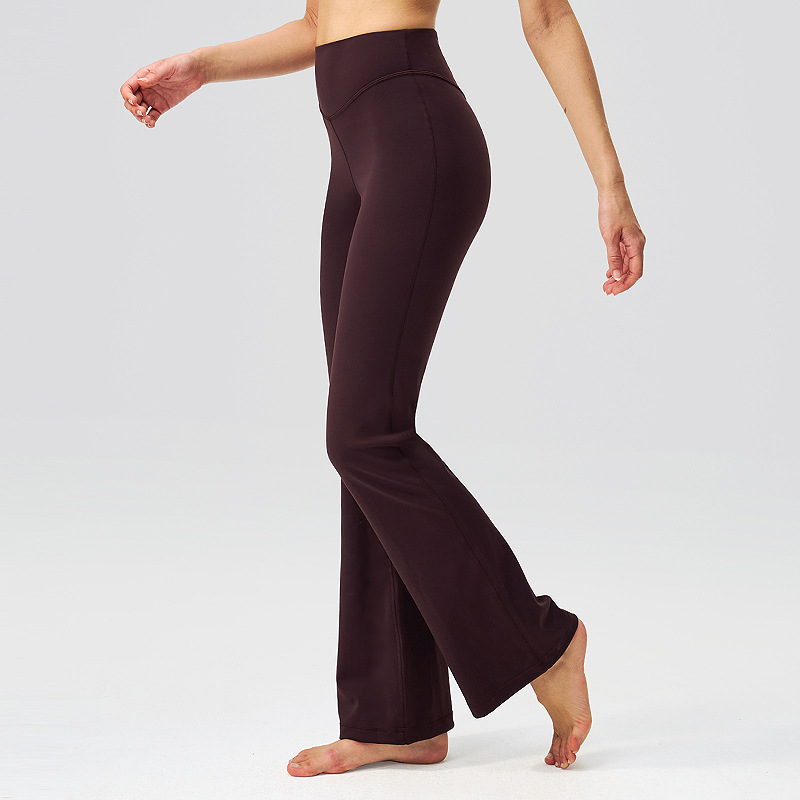 Pantalones de gimnasio para mujeres de cintura alta y caderas, 31.5 "lulu piernas anchas, pantalones deportivos desnudos. image 9
