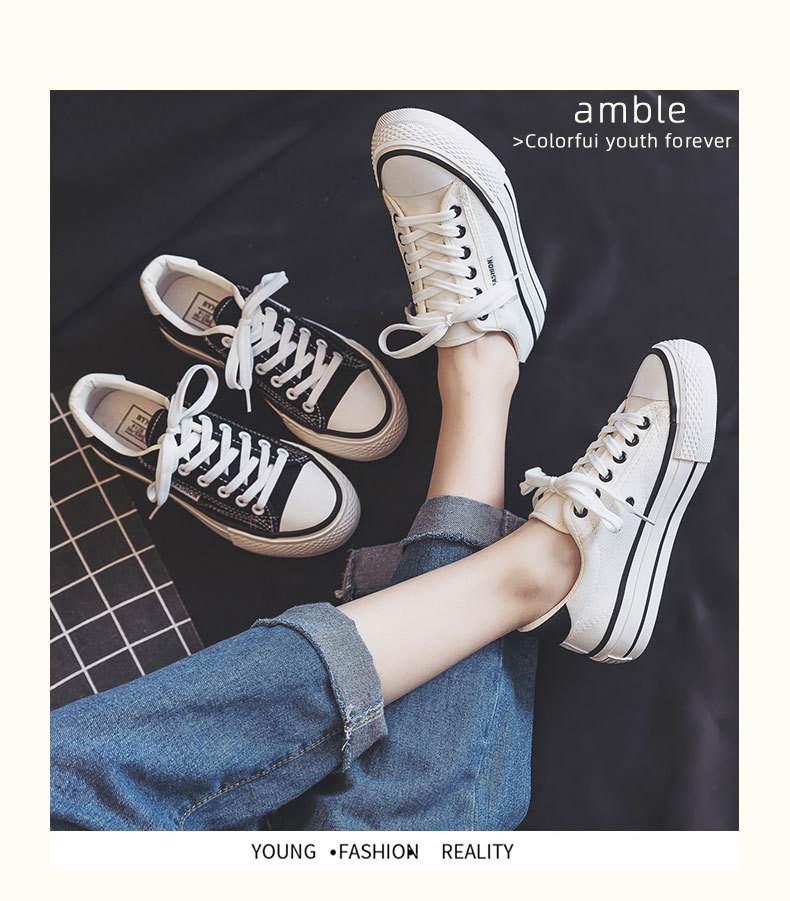Thick soled canvas for women 2024 new breathable ulzzang versatile board summer Instagram trendy small black shoes_voghion.com