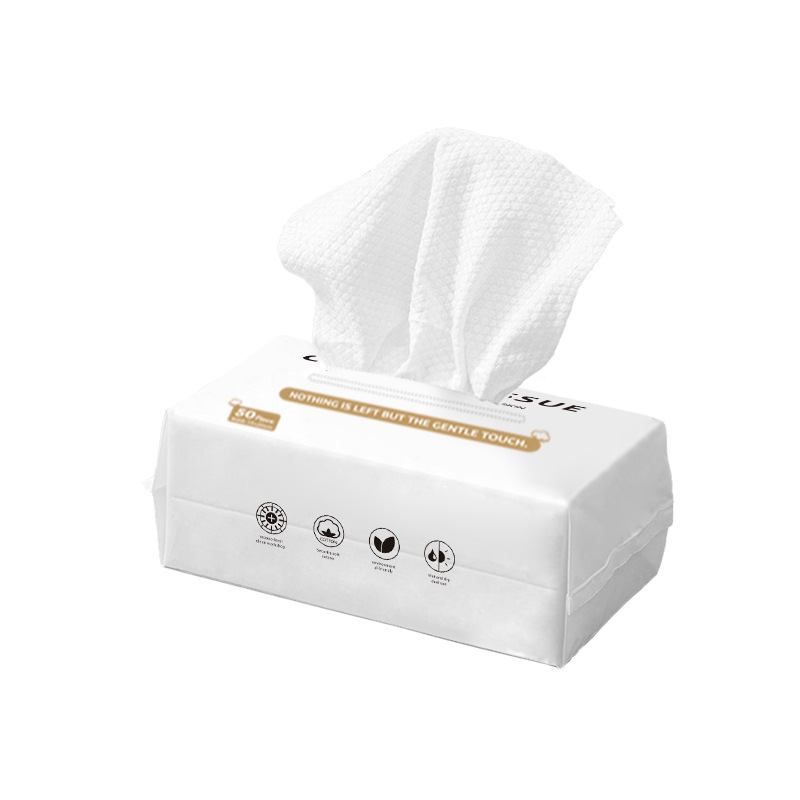 Cross-Border Foreign Trade Fully English Packaging Disposable Face Towel Makeup Cleaning Towel Removable Cotton Soft Towel Makeup Remover Towel