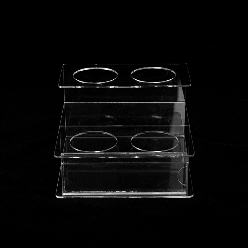 亚克力超市便利店促销饮料陈列架阶梯型酒水有机玻璃透明展示架