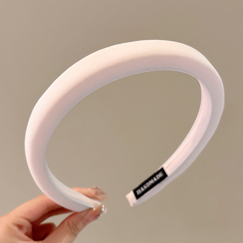 Diadema superior de cráneo alto para mujer 2025 nuevo estilo francés pequeño fragancia horquilla tocado temperamento ancho ancho diadema de presión lateral