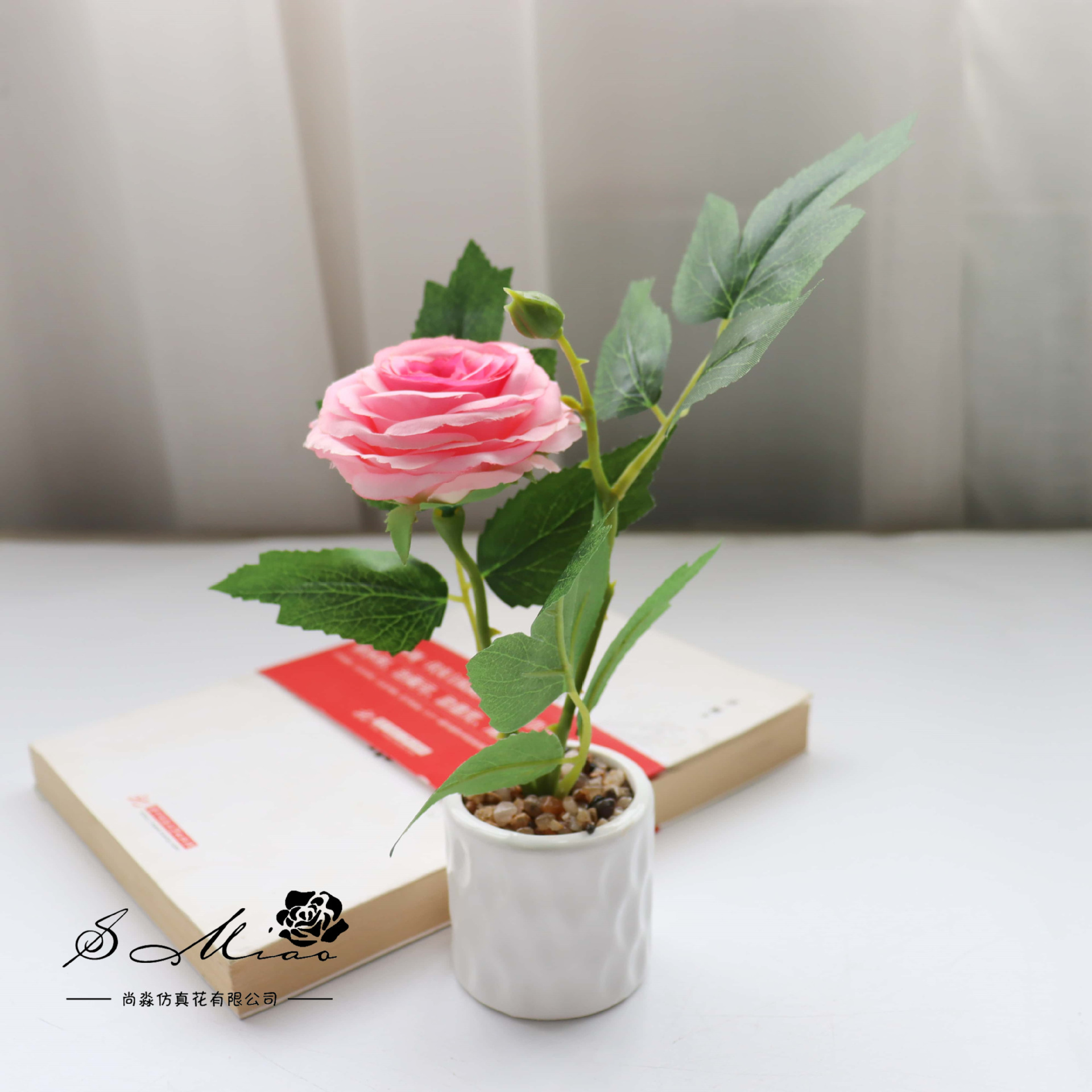 flores falsas estilo pastoral camellia pequeña flor de simulación bonsai flor de moda decoración creativa plantación verde artificial simulación maceta image 9