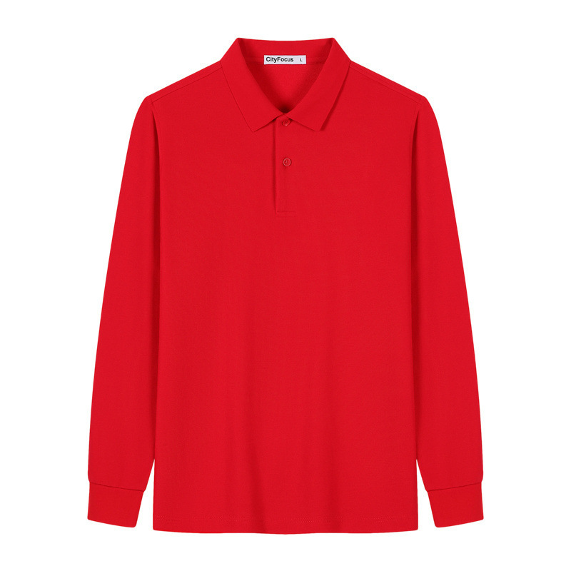 长袖polo衫男女休闲纯色翻领polo衫企业文化商务工作服定制logo|undefined