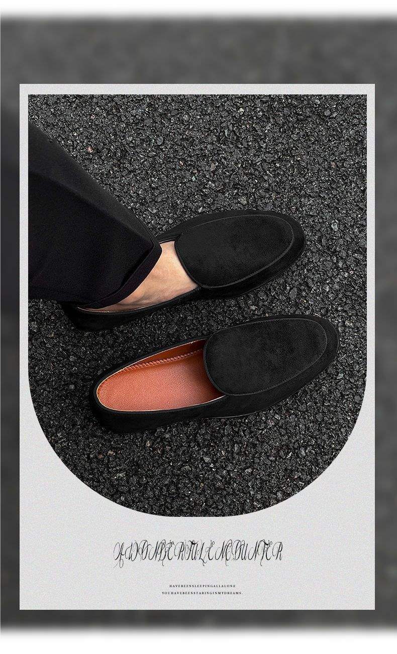 ShoeVault Herren-Slipper mit runder Zehenpartie, elegante Business-Slipper, lässige Derby-Schuhe mit dicker Sohle und erhöhter Absatzhöhe, ideal für Pendler._voghion.com