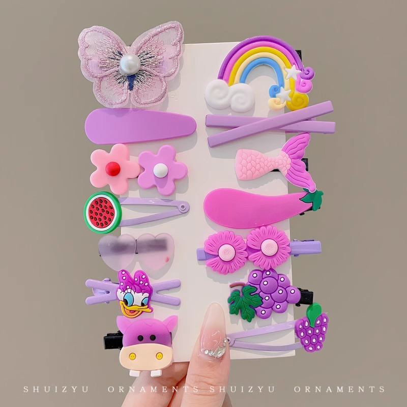 Horquilla de los niños bebé no duele el abrigo del pelo flequillos rotos horquilla tocado niña bebé clip pelo accesorios