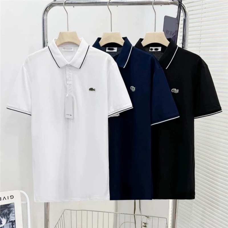 Cross-Border Foreign Trade Style E Fish Embroidery Logo Business Polo Shirt, New Summer Men's Short-Sleeve Slim Fit Polo Shirt Cross-Border Foreign Trade Style E Fish Embroidery Logo Business Polo Shirt, New Summer Men's Short-Sleeve Slim Fit Polo Shirt