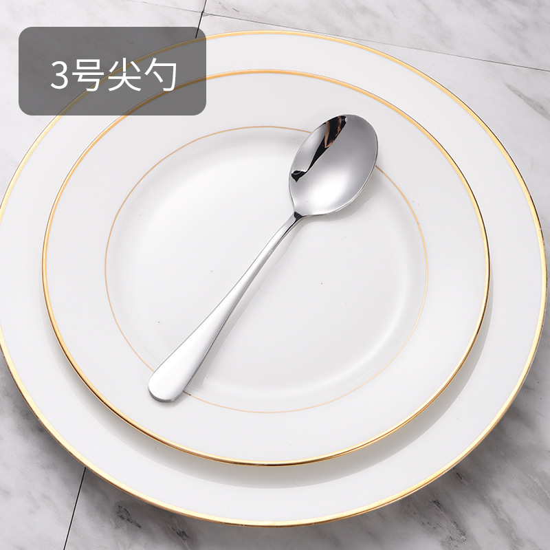 ステンレス厚手洋食食器81シリーズホテルステーキナイフフォークスプーン料理スプーン子供スプーン食事スプーン|undefined
