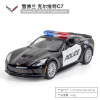 Realistic police car, toy, alloy car, car model with accessories, American style