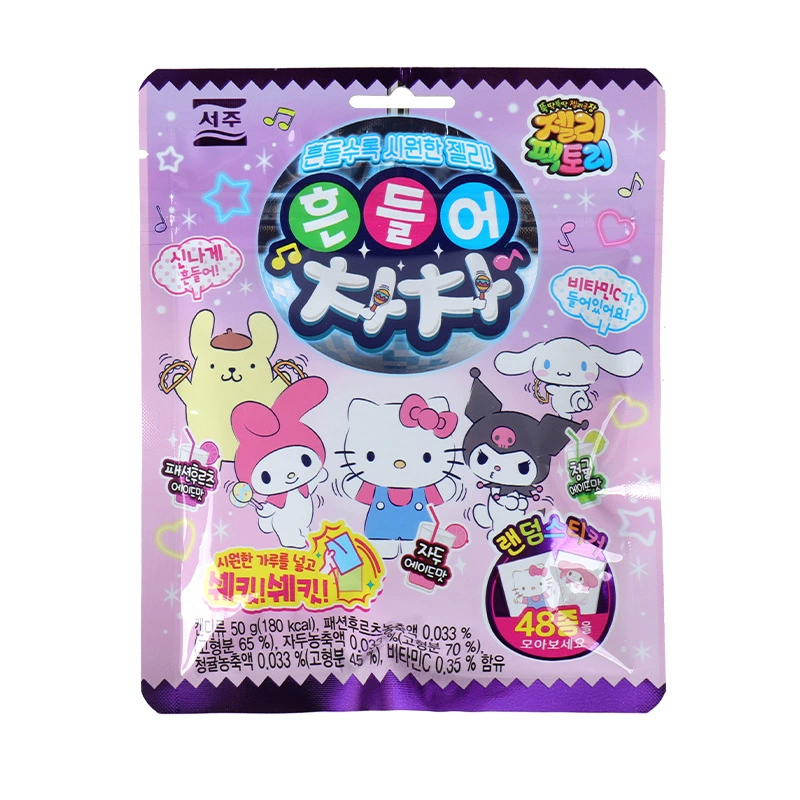 Фруктовые жевательные конфеты Xizhou с персонажами Sanrio, упаковки 40–50 г