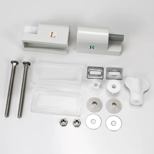 Square Shell Slow-Down Toilet Seat Hinge Left and Right Abs Material Toilet Seat Hinge Factory Direct Sale