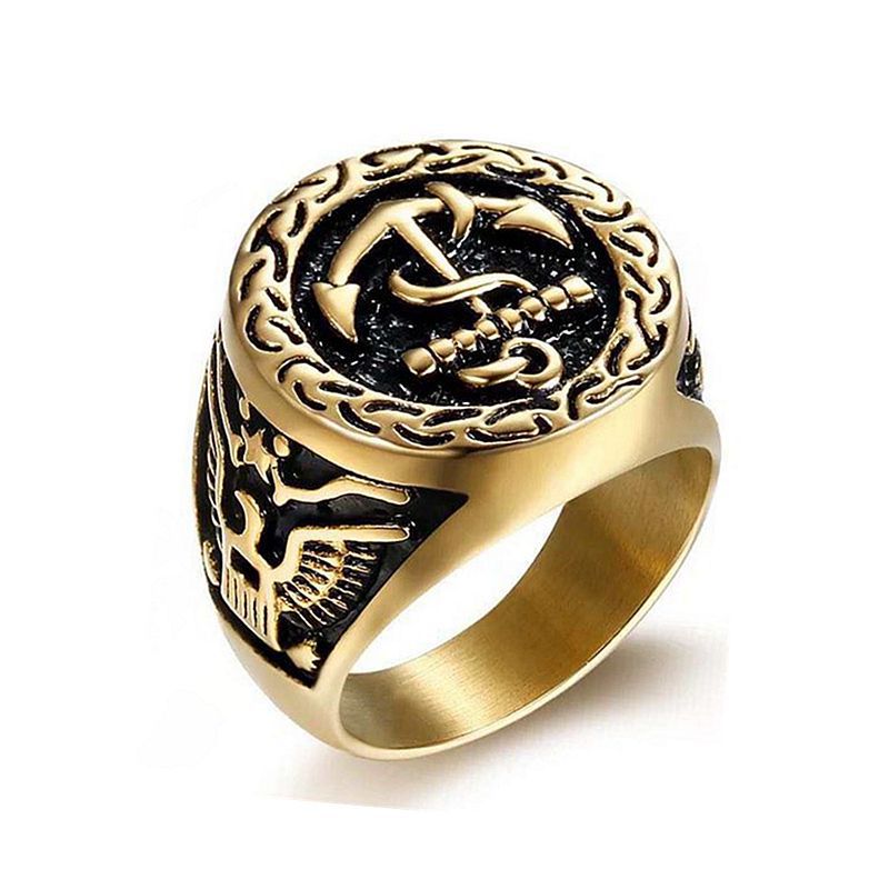 Men'S Gender 1 Piece Hip-hop Geometric Titanium Steel Men's Rings