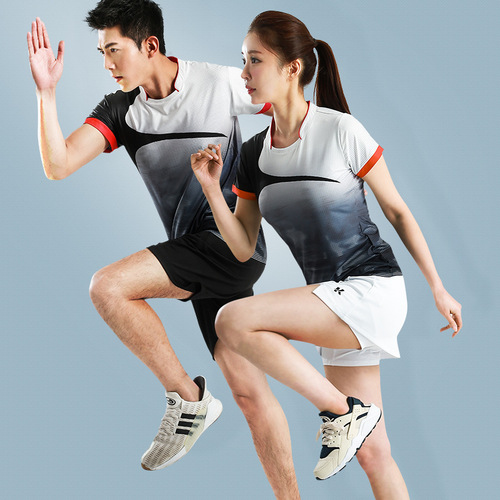 Women's Quick-Dry Badminton Skirt - New Badminton Apparel Set for Men and Women, Badminton T-shirt with Print for Competition