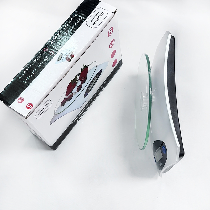 KE - 5 báscula de cocina pequeña báscula electrónica doméstica báscula de horneado de alimentos báscula de 5kg báscula de cocina de vidrio báscula de medicina báscula de gramo