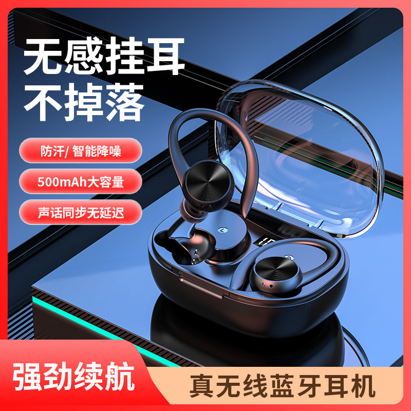 Translation Headphones, Wireless Ear-Hook Type, Bluetooth In-Ear Type, Suitable for Sports, Long-Term Wear Without Pain, Good Sound Quality, High Quality, Comfortable and Noise-Cancelling