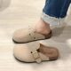 Super Fire Burken Shoes Women's Spring and Summer 2024 New Outfit Thick Bottom Burken Half Slippers Lazy Slip-on Women's Shoes