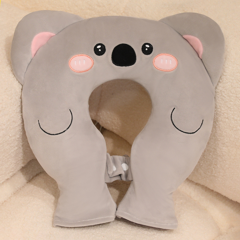 Bolsa de agua caliente de almohada en forma de U de dibujos animados a prueba de explosiones calentamiento compresas calientes protectoras de cuello desmontables y lavables bolsas de agua caliente de inyección de flujo de peluche otoño invierno image 6
