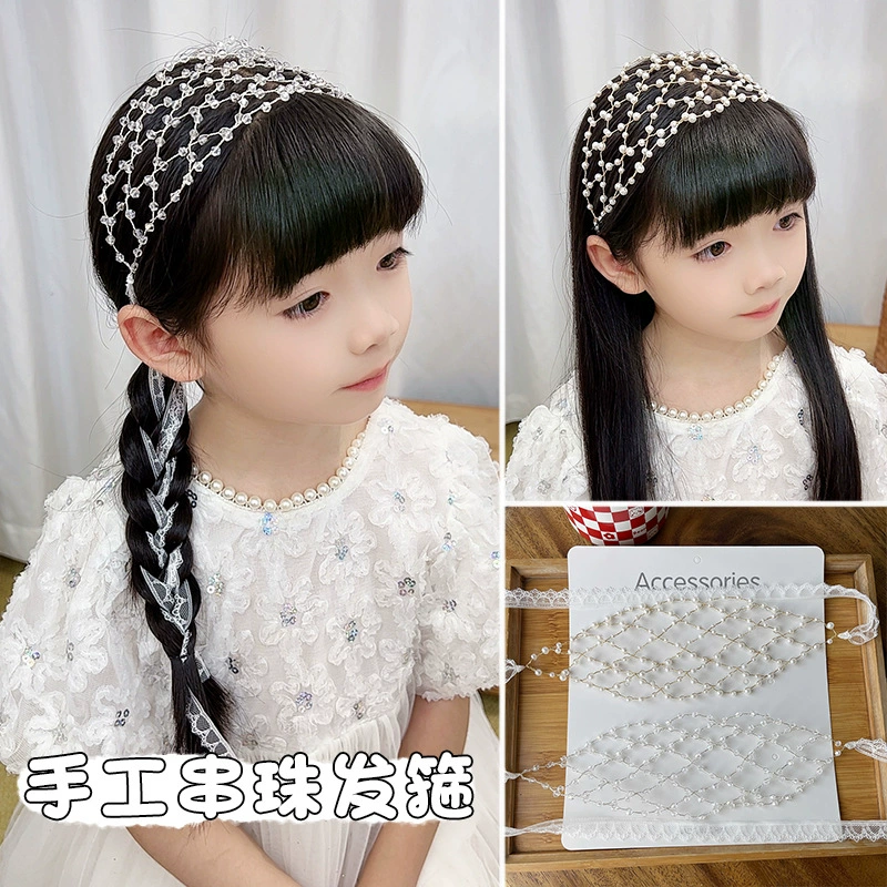 Новые и креативные плетеные обручи для волос ручной работы из бисера, плетеные обручи для волос из кружевных жемчужных кристаллов, высококачественные персонализированные и стильные аксессуары для волос.